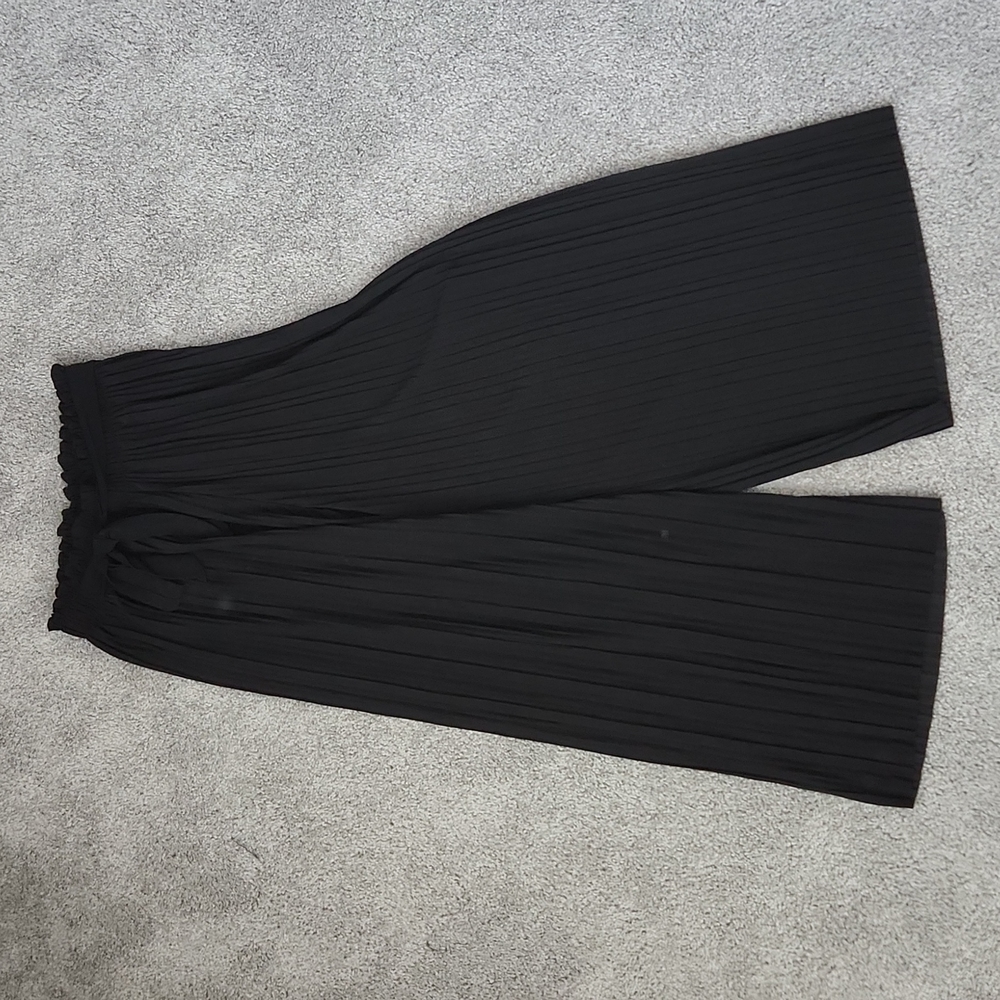 Pleated paper bag pants M